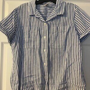 L.L Bean blue and white shirt - size M